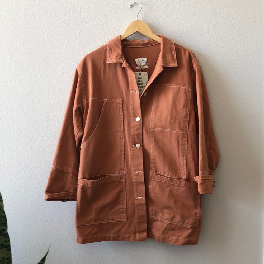 NWT Pull&Bear two-piece denim jacket in terracota